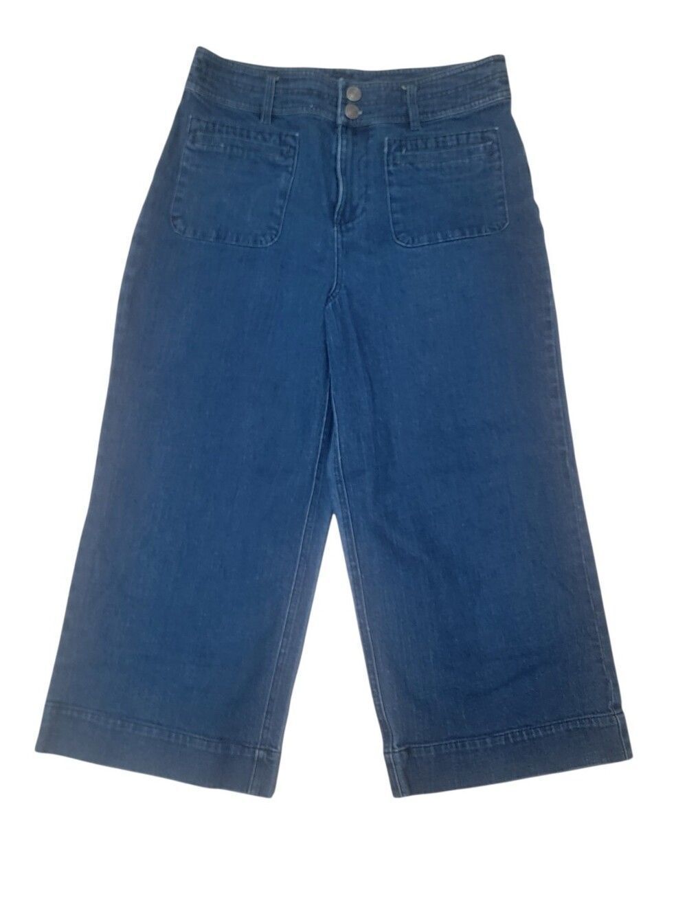 Modcloth Cropped Wide Leg Jeans. NWOT. Size 12.
